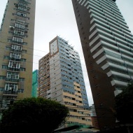 All the buildings are tiled, since they are made in brazil and work out to be more cost effective and longer lasting.