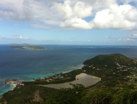 The view north up the Windward Islands
